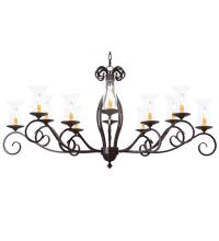 Meyda Blue 120295 - 60&#34; Long Firenze 12 Light Oblong Chandelier