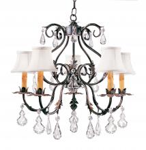 Meyda Blue 120420 - 24&#34; Wide Chantilly 5 Light Chandelier