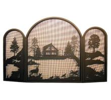 Meyda Blue 122977 - 44&#34;W X 31&#34;H Quiet Pond Fireplace Screen