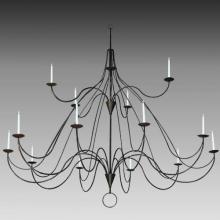 Meyda Blue 127595 - 96&#34;W Polonaise 15 Candles Two Tier Chandelier