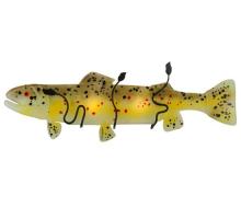 Meyda Blue 132285 - 30&#34;W Metro Fusion Brown Trout Glass Wall Sconce