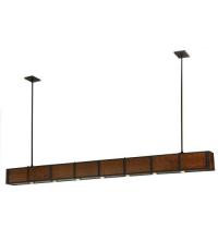 Meyda Blue 135128 - 96&#34;L Giradeau Wood Beam Oblong Pendant