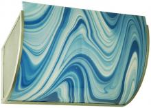Meyda Blue 135523 - 20.25&#34;W Metro Fusion Ocean Waves Glass Wall Sconce