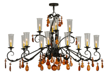 Meyda Blue 136485 - 62&#34; Long Windsor 14 Light Oblong Chandelier