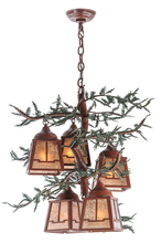 Meyda Blue 142072 - 28&#34;W Pine Branch Valley View 5 LT Chandelier