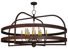 Meyda Blue 142301 - 60"W Aldari 12 LT Chandelier