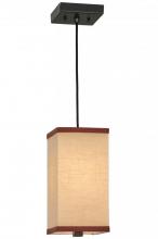 Meyda Blue 143260 - 6" Square Charisma Textrene Mini Pendant