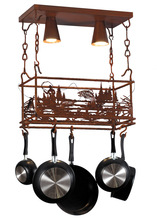 Meyda Blue 143744 - 24&#34; Long Fly Fishing Creek Pot Rack