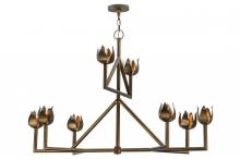 Meyda Blue 143903 - 55&#34; Long Tulip 8 Light Oblong Chandelier