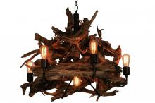 Meyda Blue 144371 - 30&#34; Wide Driftwood 7 Light Chandelier