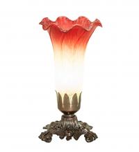 Meyda Blue 145780 - 8&#34; High Seafoam/Cranberry Victorian Accent Lamp