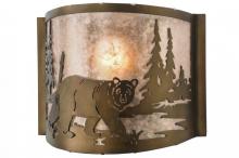 Meyda Blue 148036 - 12" Wide Bear at Lake Wall Sconce