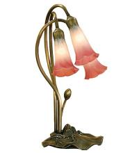 Meyda Blue 14813 - 16&#34; High Pink/White Pond Lily 3 LT Accent Lamp