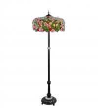 Meyda Blue 148875 - 62&#34; High Tiffany Cherry Blossom Floor Lamp