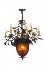 Meyda Blue 149726 - 34&#34; Wide Greenbriar Oak 9 Light Chandelier