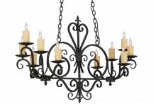 Meyda Blue 153936 - 42&#34; Long Kenneth 10 Light Oblong Chandelier