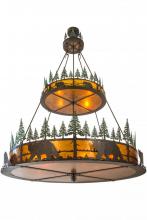 Meyda Blue 154616 - 72&#34; Wide Bear in the Woods Two Tier Inverted Pendant
