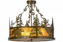 Meyda Blue 154745 - 24&#34;W Wildlife at Dusk Semi-Flushmount