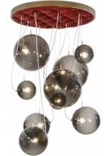 Meyda Blue 154828 - 40"W Bola Plush 9 LT Cascading Pendant