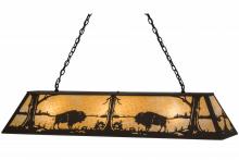 Meyda Blue 155766 - 60" Long Buffalo at Lake Oblong Pendant