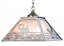 Meyda Blue 15674 - 16&#34;Sq Fly Fishing Creek Pendant