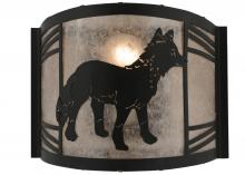 Meyda Blue 157302 - 12&#34;W Fox on the Loose Right Wall Sconce
