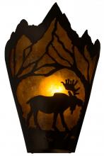 Meyda Blue 161605 - 8"W Moose at Dawn Right Wall Sconce