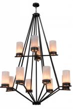 Meyda Blue 161802 - 60"W Galen 12 LT Two Tier Chandelier