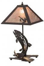 Meyda Blue 164182 - 21.5&#34; High Leaping Trout Table Lamp