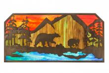 Meyda Blue 165049 - 45.5"L Bear at Lake Wall Art