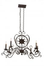 Meyda Blue 166498 - 36"L Christabel 6 LT Oblong Chandelier