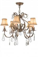 Meyda Blue 167681 - 24&#34;W Chantilly 5 LT Chandelier