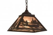 Meyda Blue 171360 - 12&#34;Sq Canoe Tall Pines Pendant