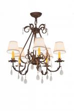 Meyda Blue 171440 - 25&#34;W Chantilly 5 LT Chandelier