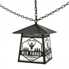 Meyda Blue 172002 - 16&#34;Sq Personalized Old Forge Fitness Pendant
