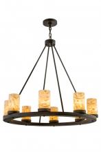 Meyda Blue 172274 - 36&#34;W Loxley Jadestone 8 LT Chandelier