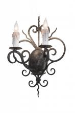 Meyda Blue 174332 - 14&#34; Wide Kenneth 2 Light Wall Sconce