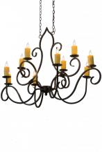 Meyda Blue 178811 - 48&#34; Long Clifton 10 Light Oblong Chandelier