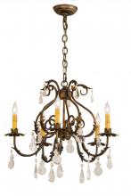 Meyda Blue 187262 - 24&#34;W Chantilly 5 LT Chandelier