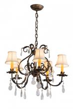 Meyda Blue 187283 - 25&#34;W Chantilly 5 LT Chandelier