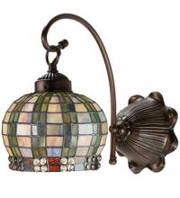 Meyda Blue 19012 - 7&#34;W Jeweled Basket Wall Sconce