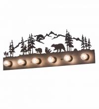 Meyda Blue 193240 - 32&#34; Wide Bear Family 6 Light Vanity Light