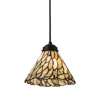 Meyda Blue 195418 - 8&#34; Wide Willow Jadestone Mini Pendant