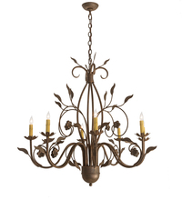 Meyda Blue 195821 - 36&#34; Wide Bordeaux 8 LT Chandelier