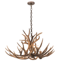 Meyda Blue 200437 - 33&#34; Wide Antlers Whitetail Deer 4 LT Chandelier