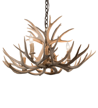 Meyda Blue 200455 - 30&#34; Wide Antlers Mule Deer 4 Light Chandelier