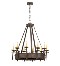 Meyda Blue 204202 - 35&#34; Wide Costello 10 Light Chandelier