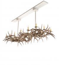 Meyda Blue 210039 - 84&#34; Long Antlers Elk 8 Light Oblong Chandelier