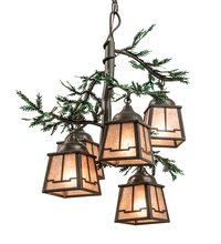 Meyda Blue 211883 - 28&#34; Wide Pine Branch Valley View 5 Light Chandelier