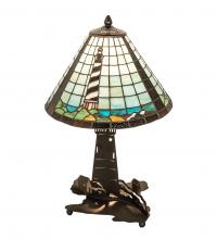 Meyda Blue 215491 - 22.5&#34; High Lighthouse Double Lit Table Lamp